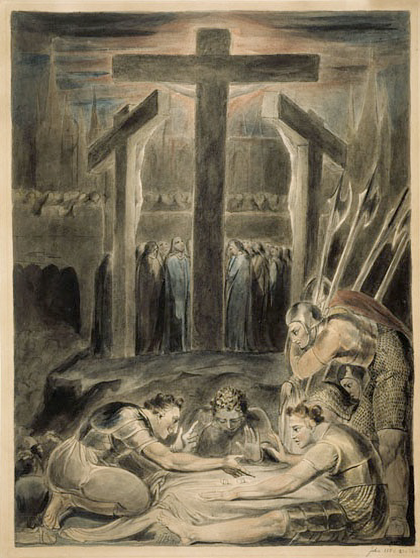 Blake, Soldatene kaster lodd om Kristi klær (1800)