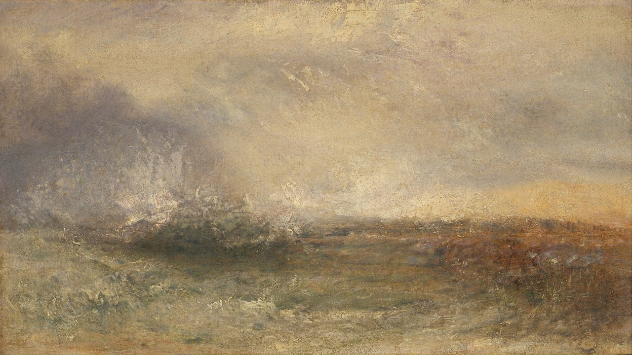 J.M.W. Turner, Stormy Sea Breaking on a Shore